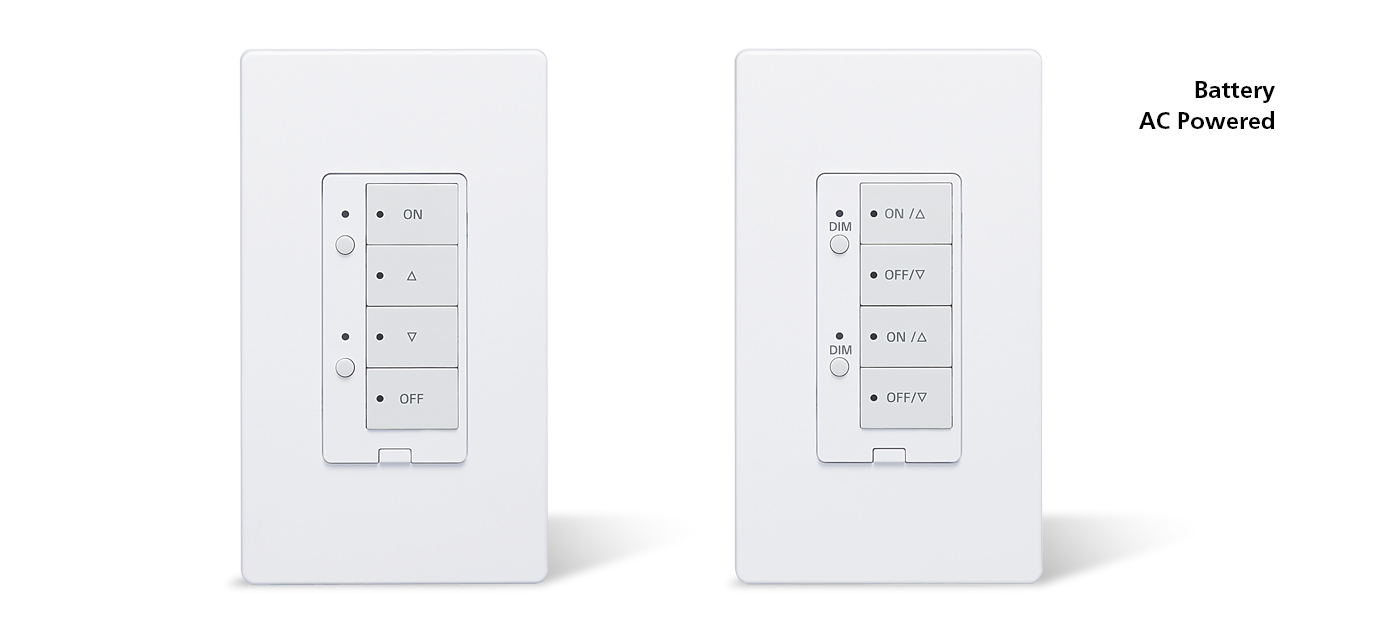 RCA Sensor Connect 4-Button Wireless Remote Scheduling LED Light Switch 2-Group, White